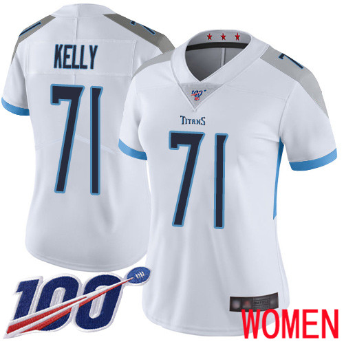 Tennessee Titans Limited White Women Dennis Kelly Road Jersey NFL Football #71 100th Season Vapor Untouchable->youth nfl jersey->Youth Jersey